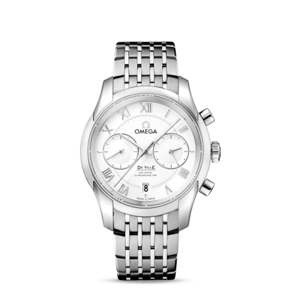 Omega De Ville Co-Axial 42 Chronograph Stainless Steel / Silver / Bracelet
