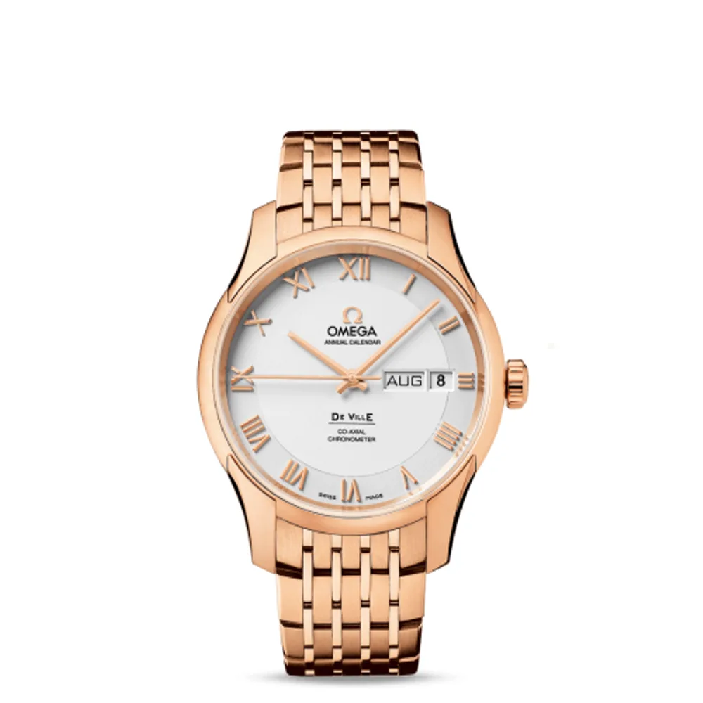 Omega De Ville Co-Axial Annual Calendar Red Gold / Silver / Bracelet