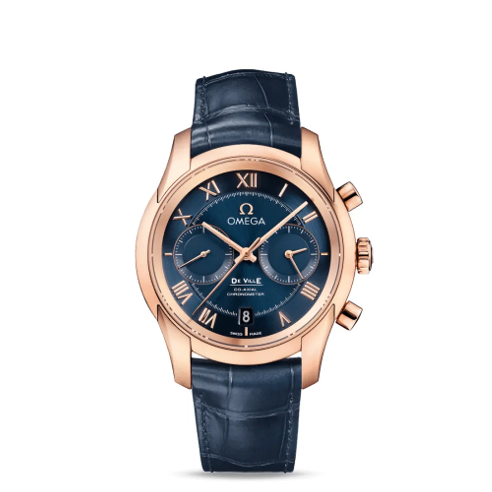 Omega De Ville Co-Axial 42 Chronograph Red Gold / Blue