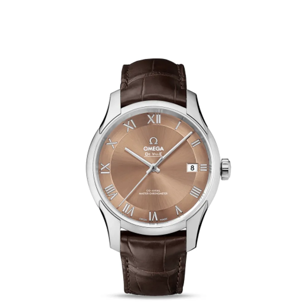 Omega De Ville Hour Vision Master Chronometer Stainless Steel / Brown