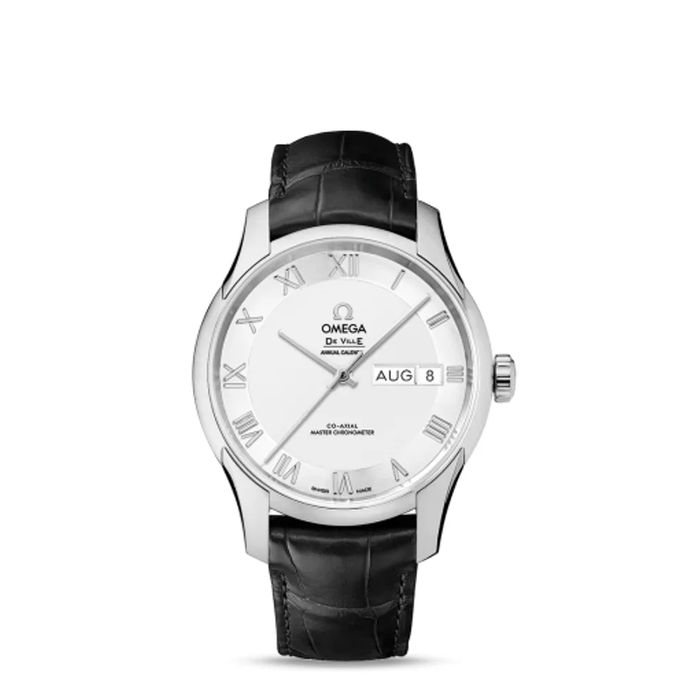 Omega De Ville Hour Vision Master Chronometer Annual Calendar Stainless Steel / Silver