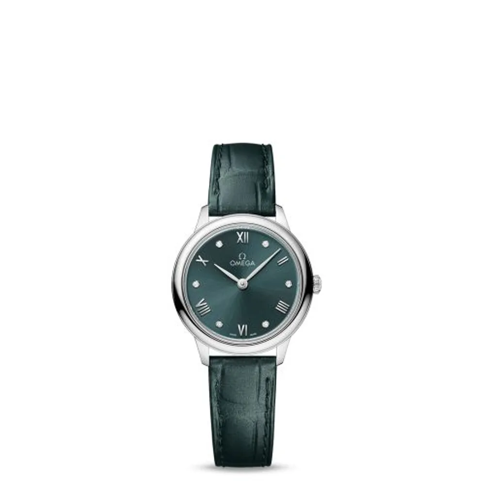 Omega De Ville Quartz 27.5 Stainless Steel / Turquoise - Diamond
