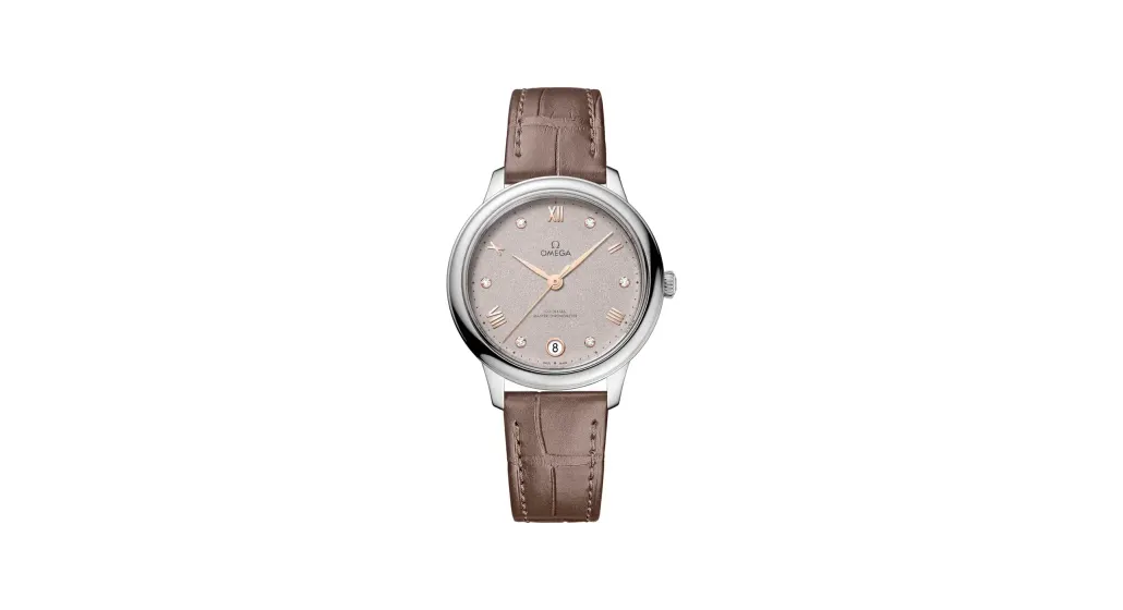 Omega De Ville Prestige 34 mm, steel on leather strap