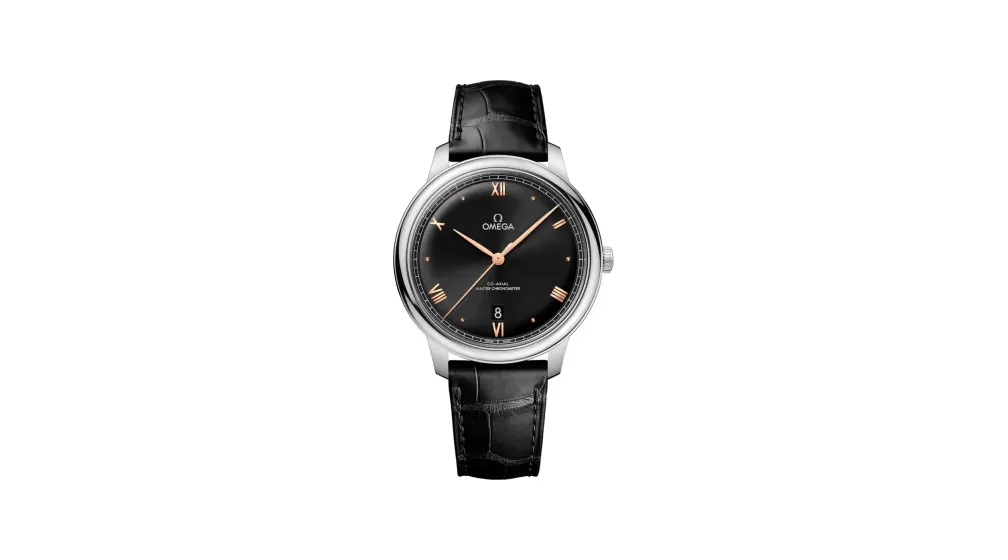 Omega De Ville Prestige 40 mm, steel on leather strap