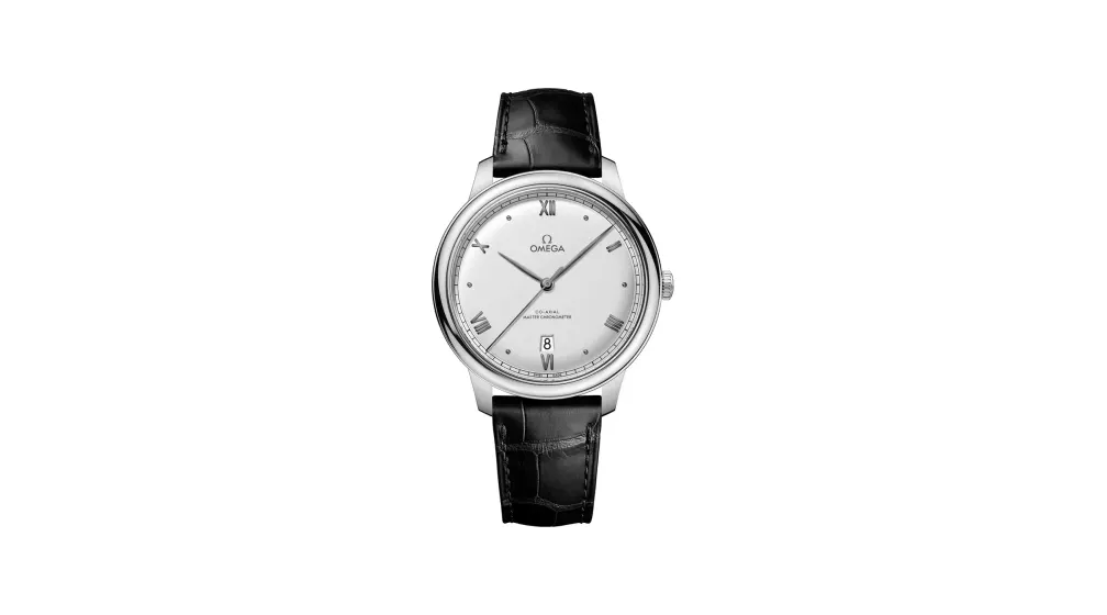 Omega De Ville Prestige 40 mm, steel on leather strap