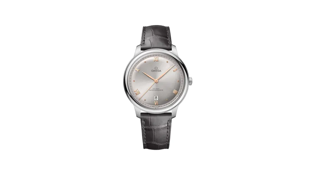 Omega De Ville Prestige 40 mm, steel on leather strap