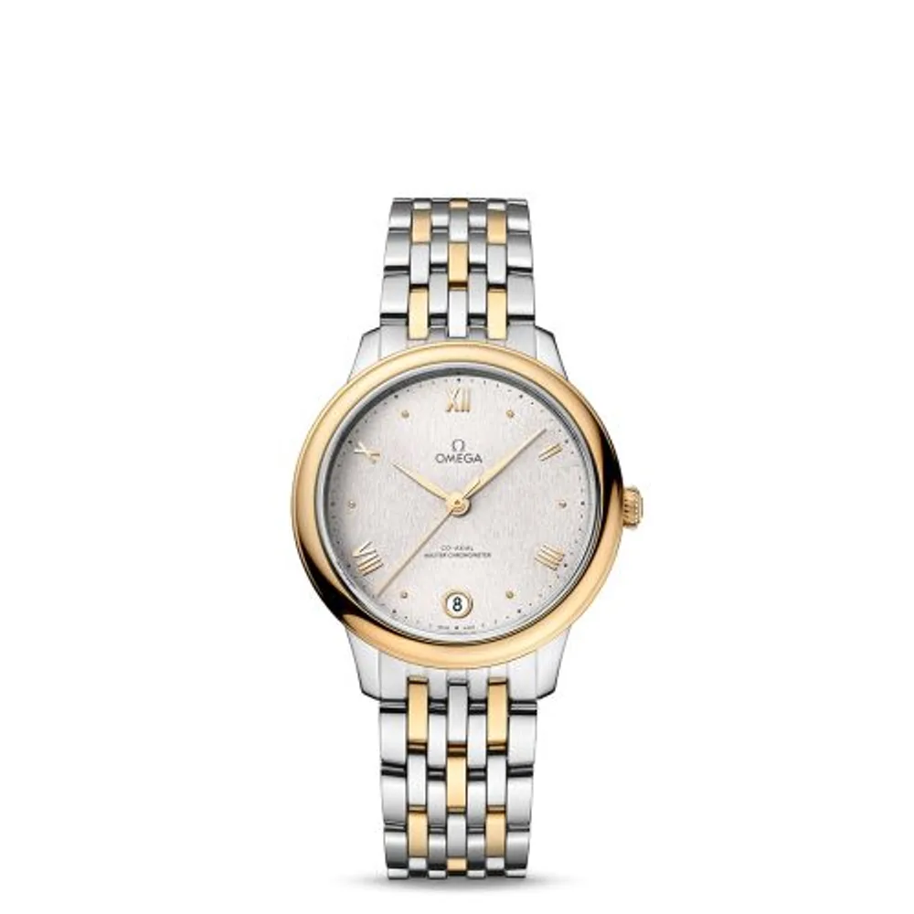 Omega De Ville Master Chronometer 34 Stainless Steel - Yellow Gold / Silver / Bracelet