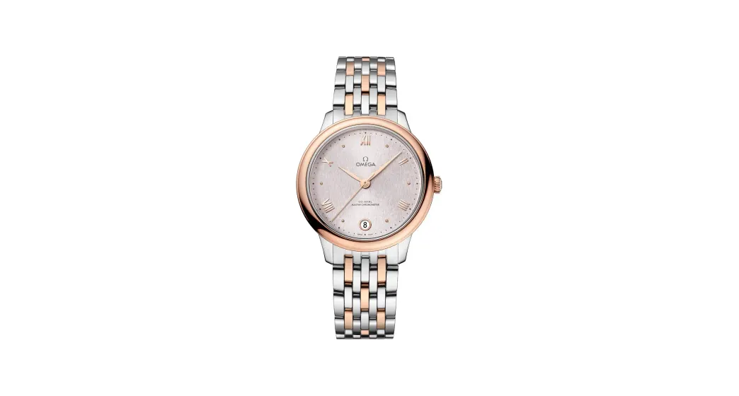 Omega De Ville Prestige 34 mm, steel ‑ Sedna™ gold on steel ‑ Sedna™ gold