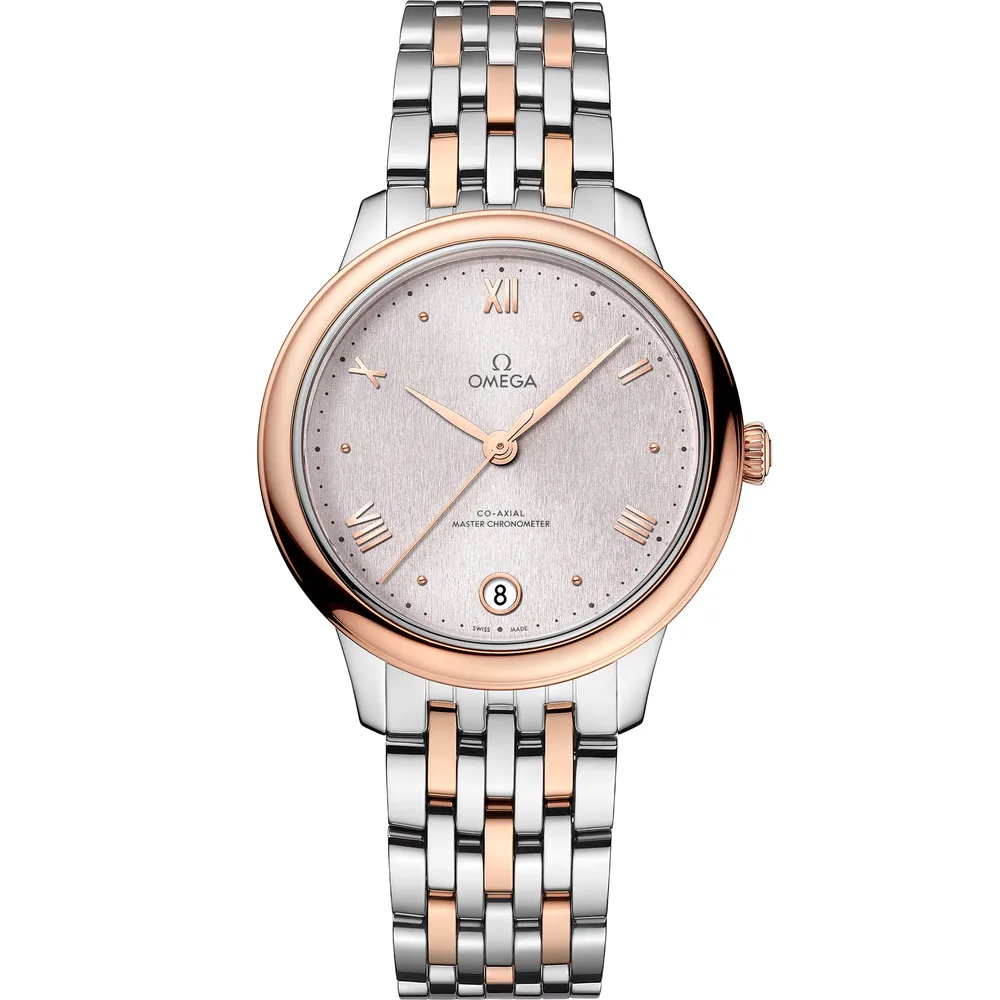 Omega De Ville Prestige 34 mm, steel ‑ Sedna™ gold on steel ‑ Sedna™ gold