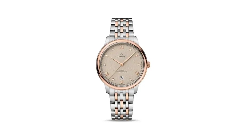 Omega De Ville Master Chronometer Stainless Steel - Sedna Gold / Beige - Diamond / Bracelet