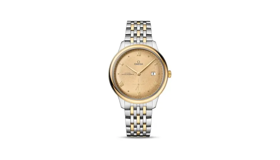 Omega De Ville Small Seconds Master Chronometer Stainless Steel - Yellow Gold / Champagne / Bracelet