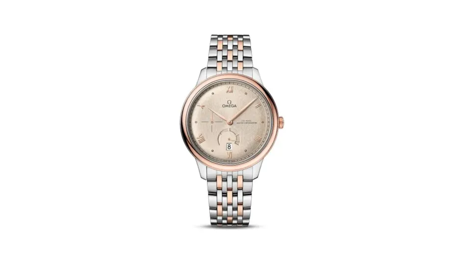 Omega De Ville Power Reserve Master Chronometer Stainless Steel - Sedna Gold / Beige / Bracelet