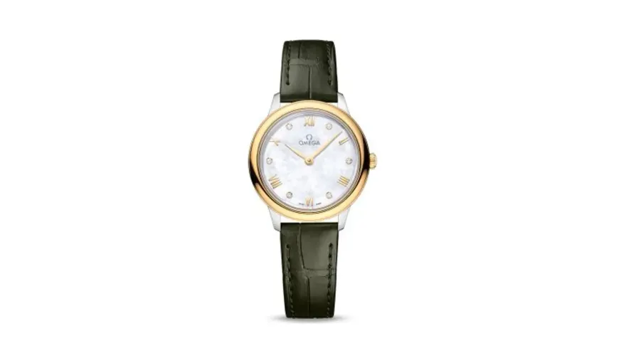 Omega De Ville Quartz 27.5 Stainless Steel - Yellow Gold / MOP - Diamond