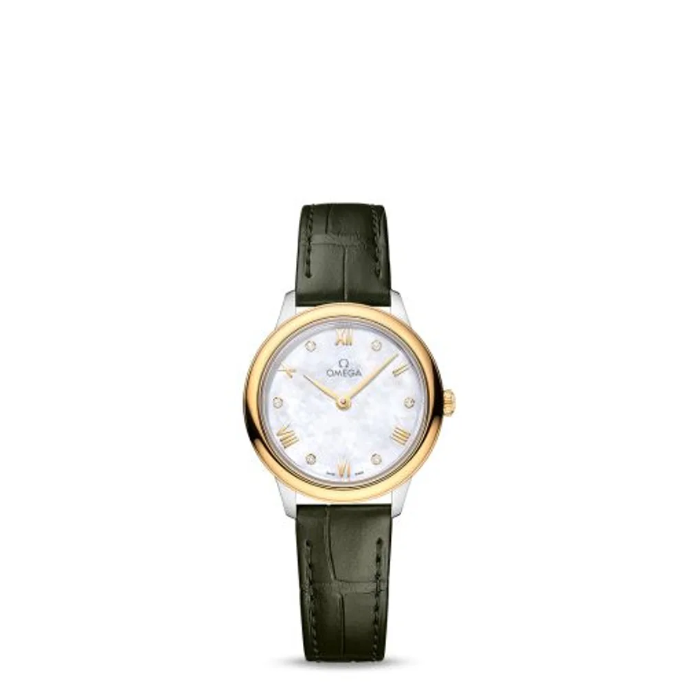 Omega De Ville Quartz 27.5 Stainless Steel - Yellow Gold / MOP - Diamond