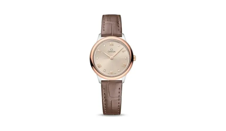 Omega De Ville Quartz 27.5 Stainless Steel - Sedna Gold / Beige - Diamond