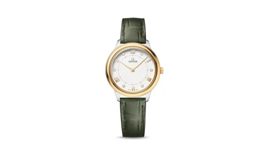 Omega De Ville Quartz 30 Stainless Steel - Yellow Gold / White - Diamond