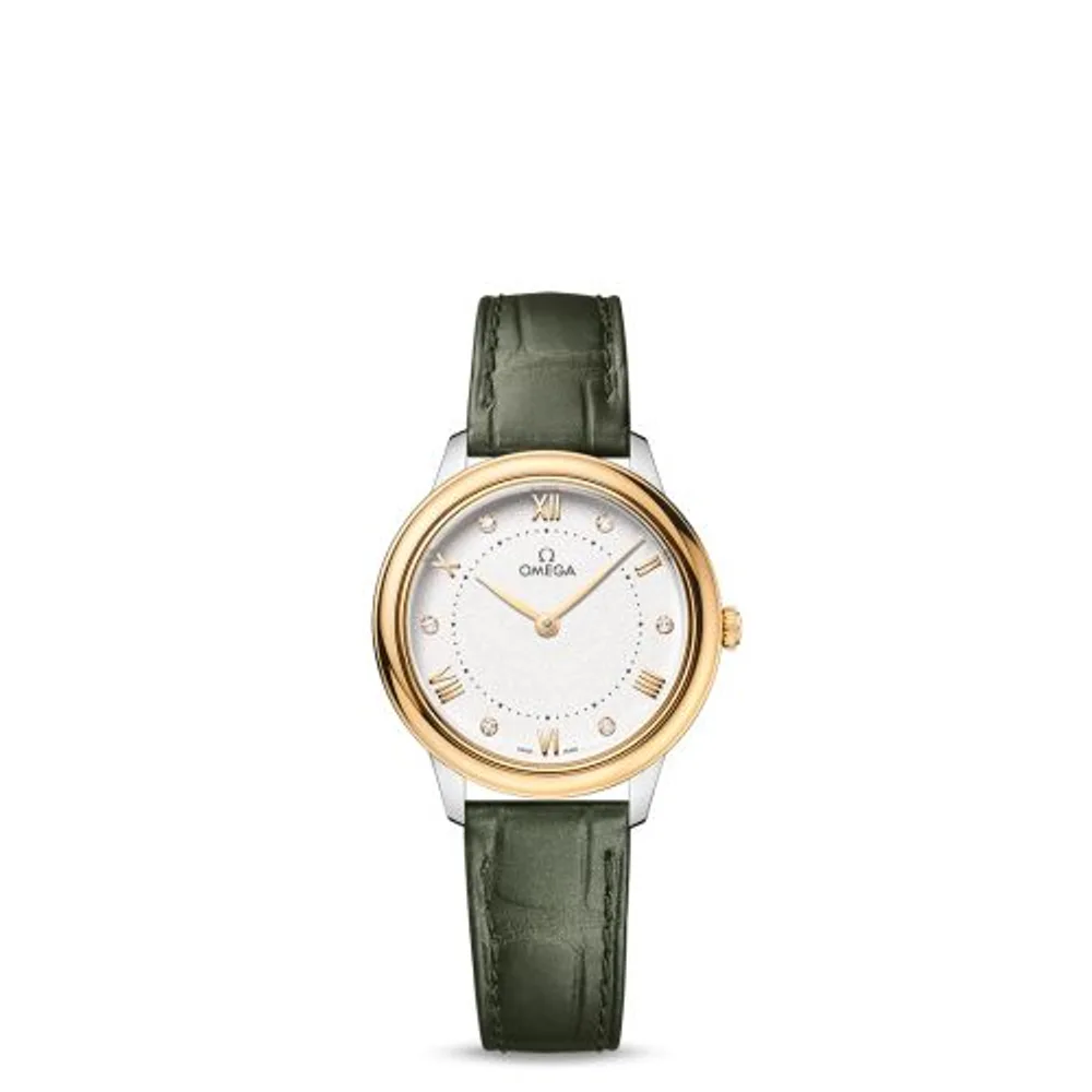 Omega De Ville Quartz 30 Stainless Steel - Yellow Gold / White - Diamond