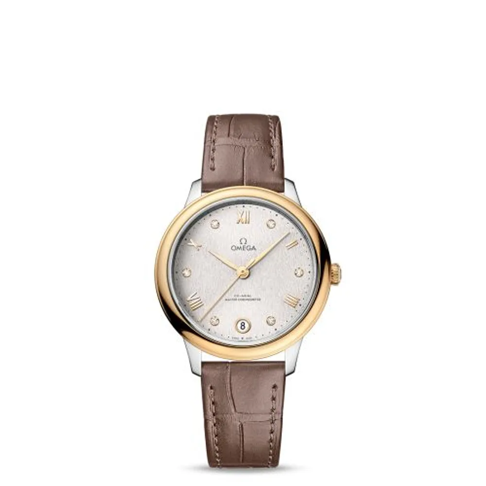 Omega De Ville Master Chronometer 34 Stainless Steel - Yellow Gold / Silver - Diamond