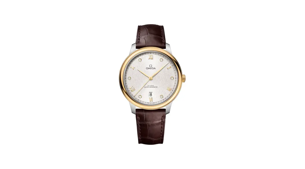 Omega De Ville Prestige 40 mm, steel - yellow gold on leather strap