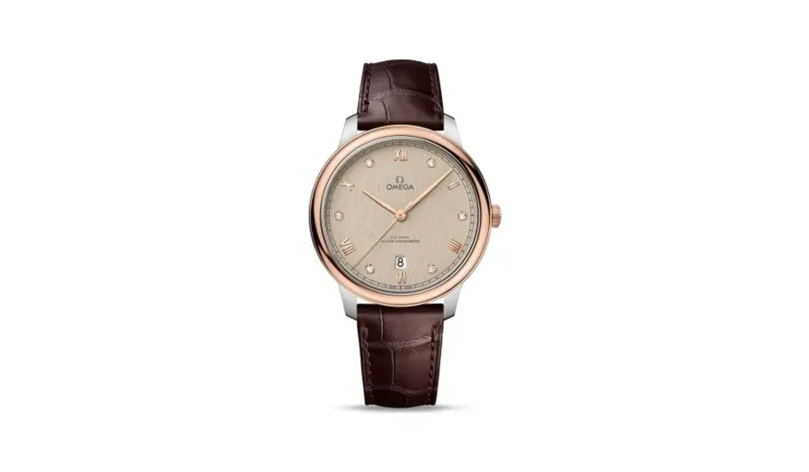 Omega De Ville Master Chronometer Stainless Steel - Sedna Gold / Beige - Diamond