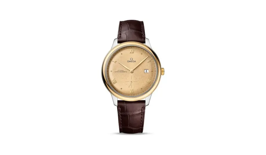 Omega De Ville Small Seconds Master Chronometer Stainless Steel - Yellow Gold / Champagne