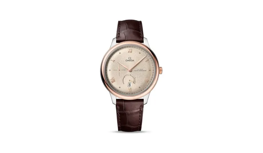 Omega De Ville Power Reserve Master Chronometer Stainless Steel - Sedna Gold / Beige