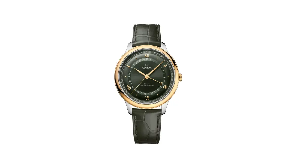 Omega De Ville Prestige 42 mm, steel - yellow gold on alligator
