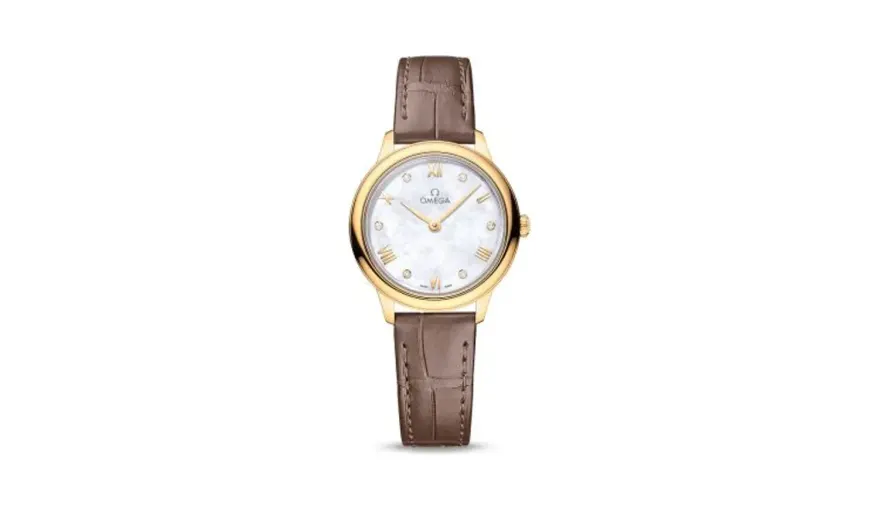 Omega De Ville Quartz 27.5 Yellow Gold / MOP - Diamond
