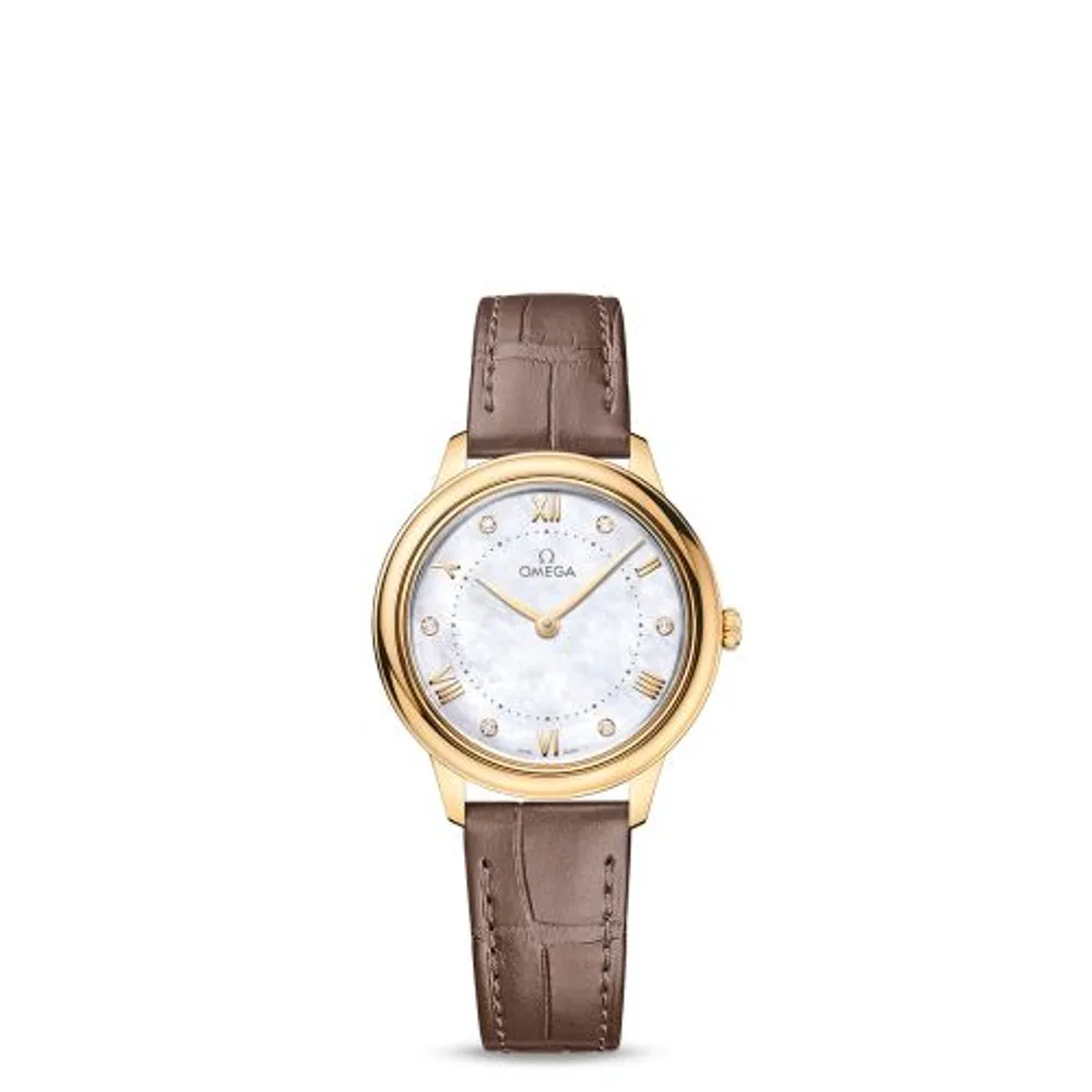Omega De Ville Quartz 30 Yellow Gold / MOP - Diamond