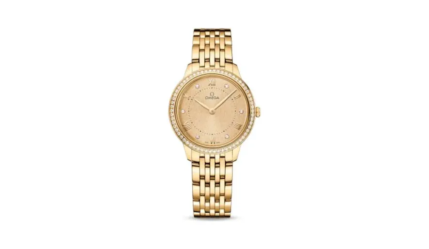 Omega De Ville Quartz 30 Yellow Gold - Diamond / Champagne - Diamond / Bracelet