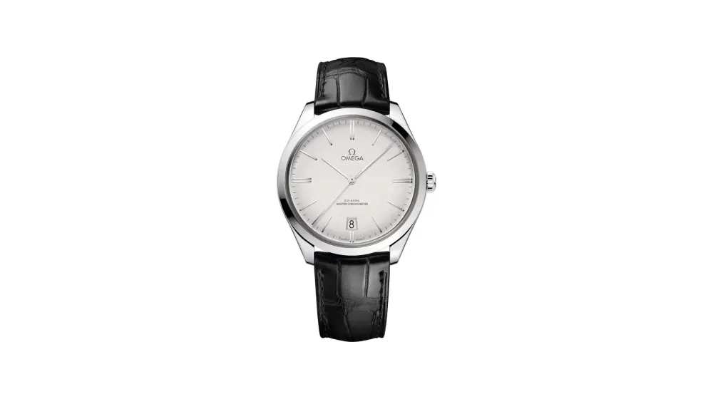 Omega De Ville Trésor 40 mm, steel on leather strap