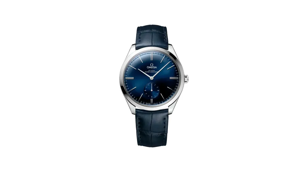 Omega De Ville Trésor 40 mm, steel on leather strap
