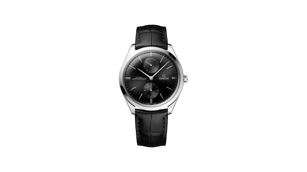 Omega De Ville Trésor 40 mm, steel on leather strap
