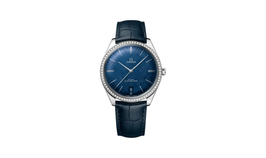 Omega De Ville Trésor Master Chronometer Stainless Steel / Diamond / Blue