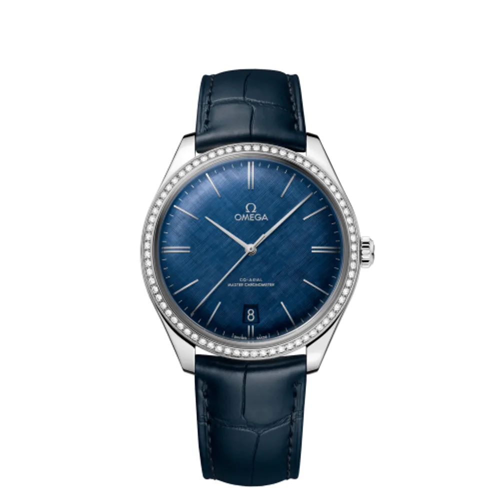Omega De Ville Trésor Master Chronometer Stainless Steel / Diamond / Blue