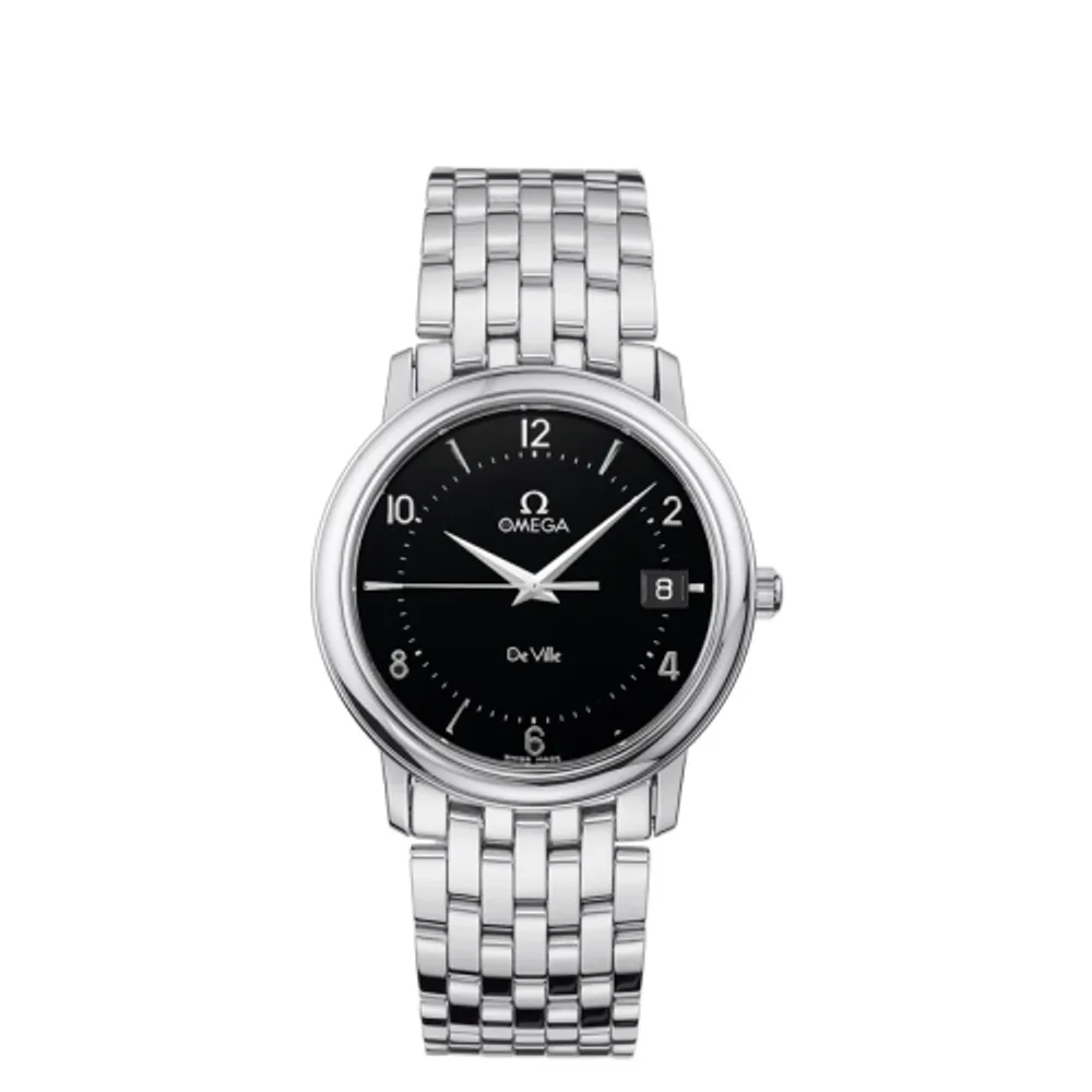 Omega De Ville Prestige Quartz 34.4 Stainless Steel / Black / Bracelet