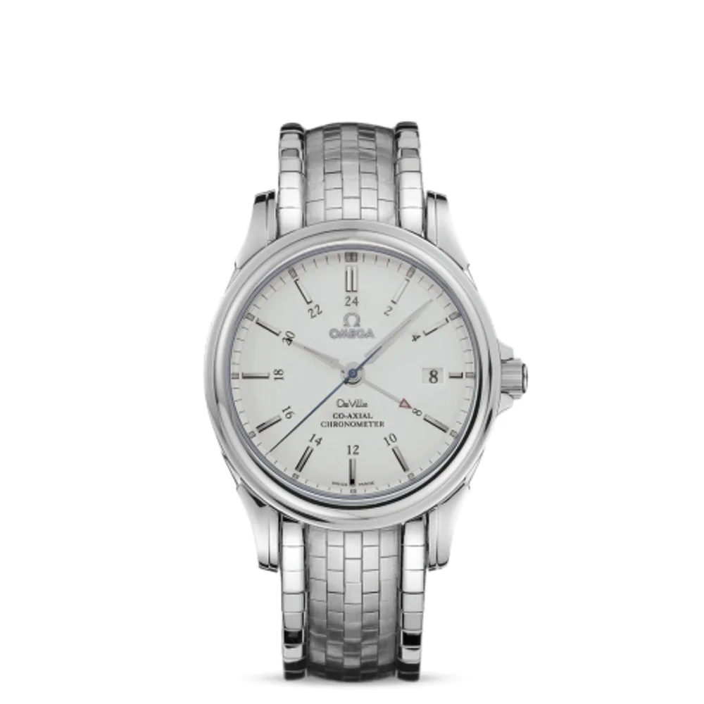 Omega De Ville Co-Axial 38.7 GMT Stainless Steel / Silver / Bracelet
