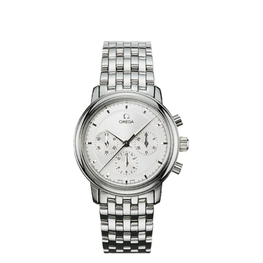 Omega De Ville Prestige Hand Wound 36.1 Chronograph Stainless Steel / Silver / Bracelet