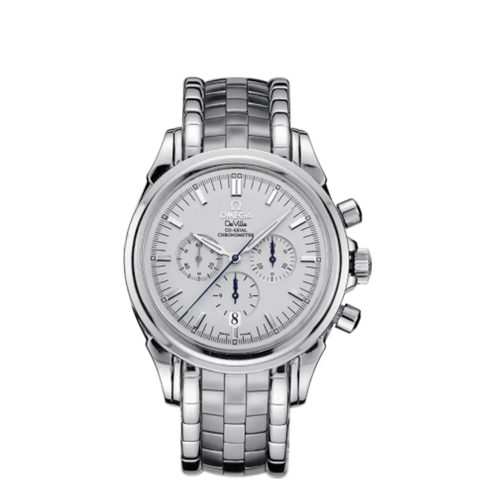 Omega De Ville Co-Axial 41 Chronograph Stainless Steel / Silver / Bracelet