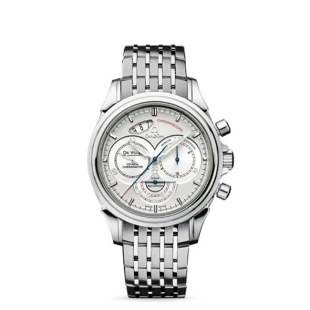 Omega De Ville Co-Axial 41 Chronoscope Stainless Steel / Silver / Bracelet