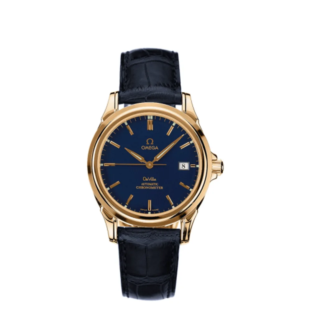 Omega De Ville Co-Axial 37.5 Yellow Gold / Blue