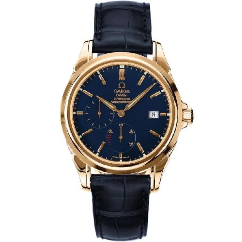 Omega De Ville Co-Axial 38.7 Power Reserve Yellow Gold / Blue