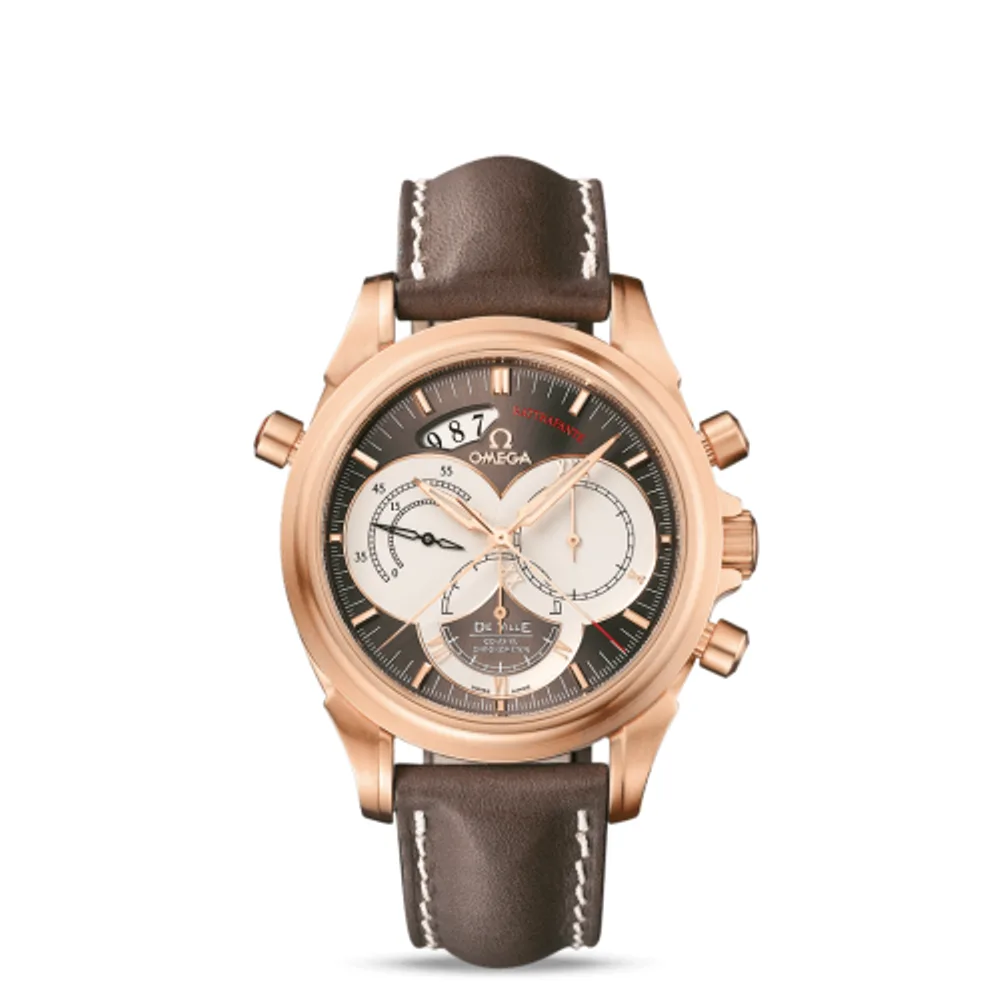 Omega De Ville Co-Axial 41 Chronoscope Rattrapante Red Gold / Brown