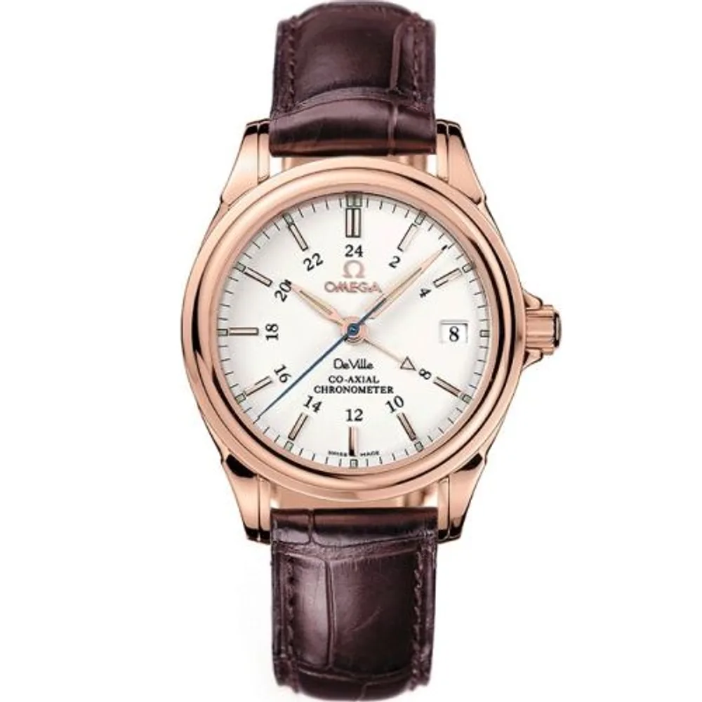 Omega De Ville Co-Axial GMT 35 Red Gold / Silver