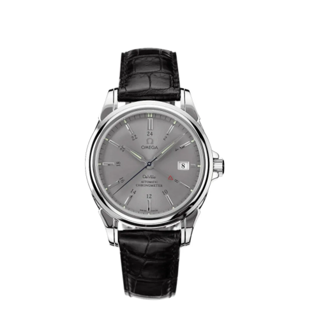 Omega De Ville Co-Axial 38.7 GMT Stainless Steel / Grey