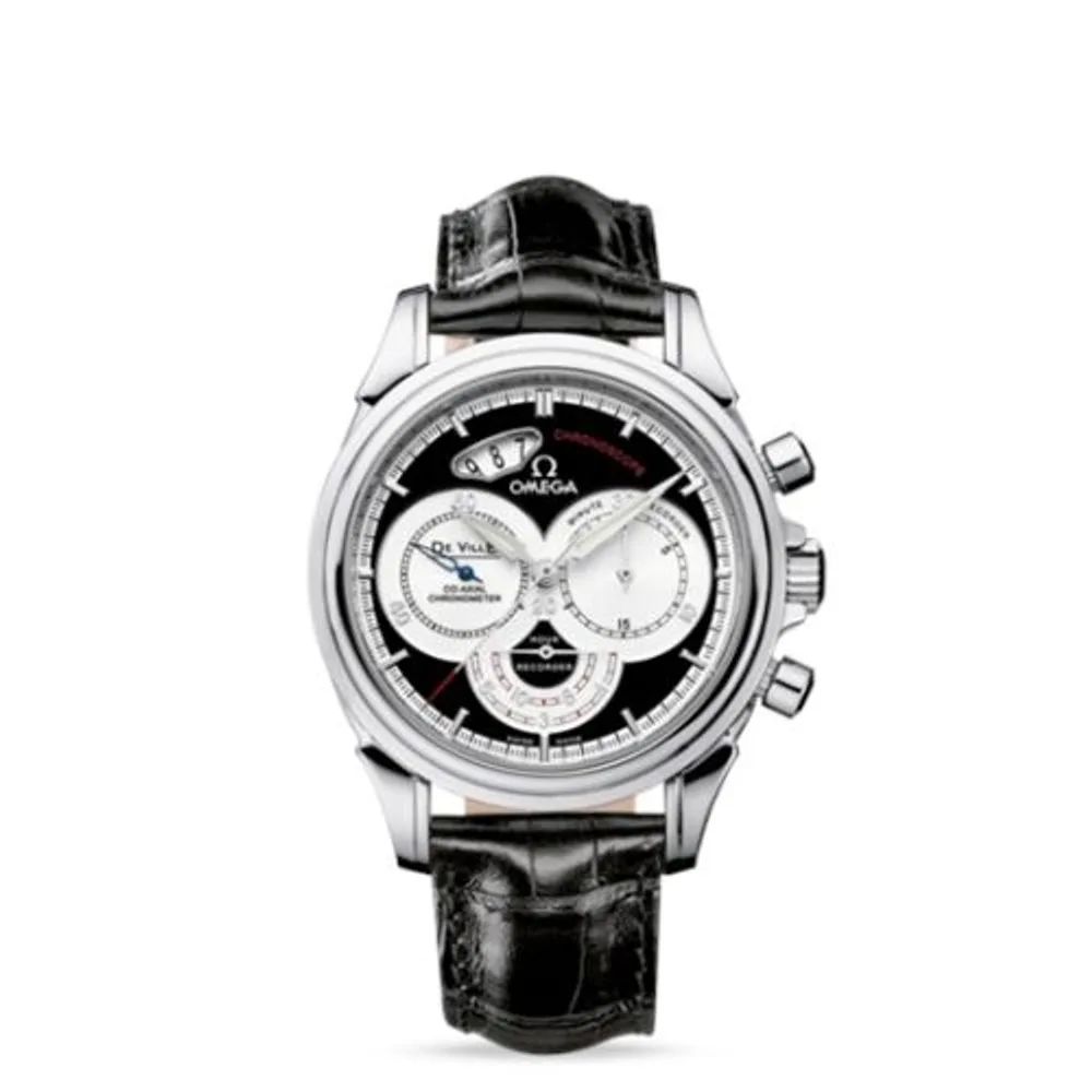 Omega De Ville Co-Axial 41 Chronoscope Stainless Steel / Black