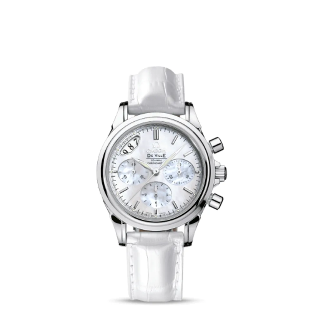 Omega De Ville Co-Axial 35 Chronograph Stainless Steel / White