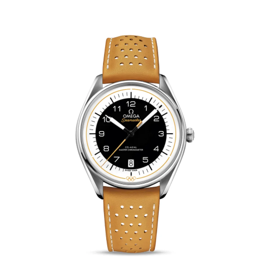 Omega Seamaster Master Co-Axial 39.5 Olympic Timekeeper Stainless Steel / Black / Yellow