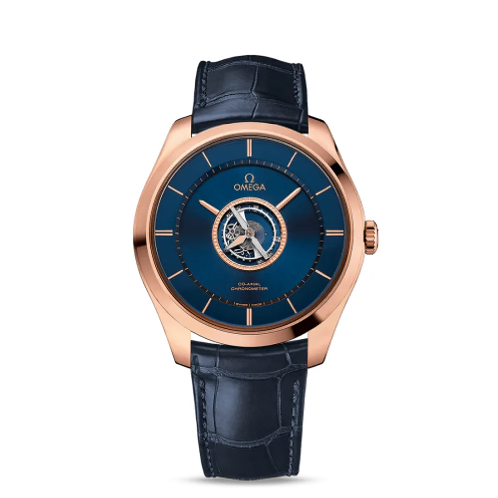 Omega De Ville Trésor Tourbillon Sedna Gold / Blue