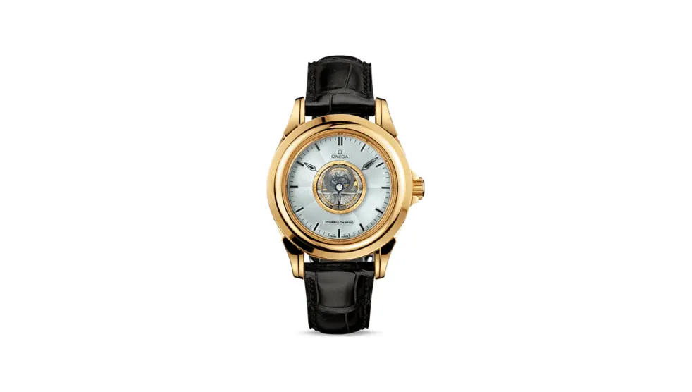 Omega De Ville Tourbillon Yellow Gold / Silver